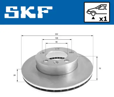 RENAULT диск гальмівний передн.Master 2.3dTi 10-,Nissan NV400 11- SKF VKBD 80035 V1