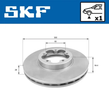 FORD гальмівний диск передн. Transit 06 SKF VKBD 80108 V1