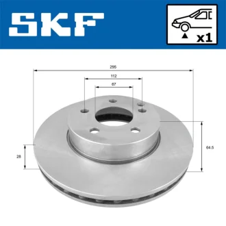 Mercedes гальмівний диск передн.C204 E212 SKF VKBD 80181 V1