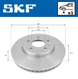 Opel гальмівний диск передн. Antara,Captiva SKF VKBD 80407 V1