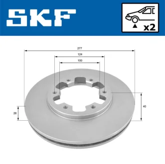NISSAN гальмівний диск передн.Ford Maverick,Terrano SKF VKBD 80481 V2