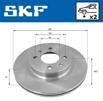 HYUNDAI диск гальмівний передн. i20 1.2 08- SKF VKBD 81158 V2