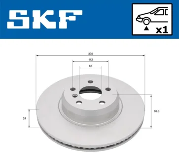 BMW диск гальмівний передній G30 SKF VKBD 81348 V1