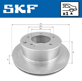 KIA гальмівний диск задн. (315mm) Sorento 02- SKF VKBD 90545 V1