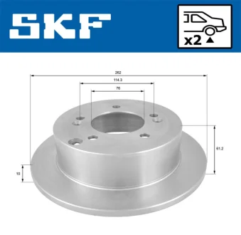 HYUNDAI Диск гальмівний задн.Tucson,Sonata V, Kia Magentis SKF VKBD 90556 S2