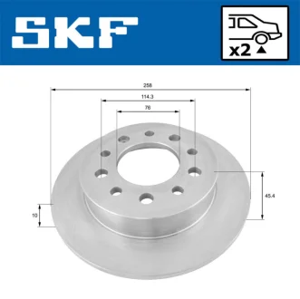 HYUNDAI Диск гальм. задн. COUPE II 2.0 02- SKF VKBD 90637 S2