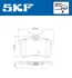 VW гальмівні колодки задн.T4,Sharan 00-Ford Galaxy 00-Seat Alhambra SKF VKBP 90229 (фото 2)