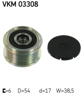 Шків генератора Citroen Berlingo/Jumpy/Jumper/Nemo 1.4/1.6/2.0/2.2HDi SKF VKM 03308