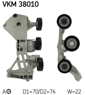 Натяжний ролик поліклинового реміня SKF VKM 38010