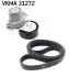 SKF VW К-кт ГРМ натяжний пристрій + ремінь GOLF SPORTSVAN VII (AM1, AN1) 1.2 TSI 14-17 VKMA 31272