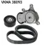 SKF DB К-кт поліклинового ременя(ремінь + натягувач V-клин. ременя з роликом) + ролик) W176, W246, W242 VKMA 38093