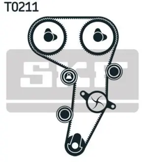 Комплект (ремінь+ролик+помпа) SKF VKMC 01259-2