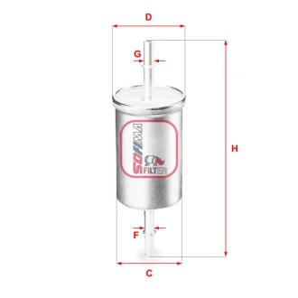 Фільтр паливний Ford Transit Connect 1.8 16V 02-/Focus 1.4-2.0 16V 98-04 SOFIMA S 1769 B
