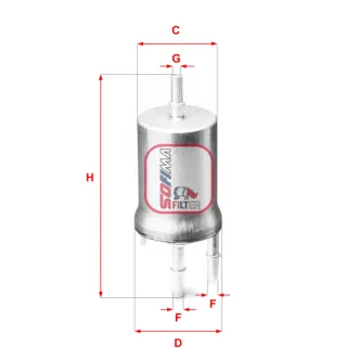 Фільтр паливний Skoda Fabia II/VW Golf V/Polo V 1.2TDI//1.6TDI 09- (OE line) SOFIMA S 1845 B
