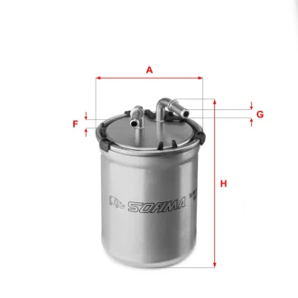 Фільтр паливний Skoda Fabia/Rapid/Roomster/ VW Fox/Polo 1.2-1.4 TDI 09- (OE line) SOFIMA S 4016 NR