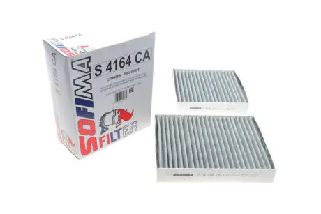 Фільтр салону Citroen C3/C4/Peugeot 207/208 09- (вугільний) (к-кт 2шт.) SOFIMA S 4164 CA