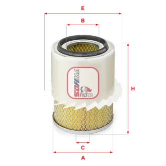 Фільтр повітряний Mitsubishi Pajero/Pajero Sport 2.5TD 87-/L200 2.5/2.8TD 92-07 SOFIMA S 7282 A