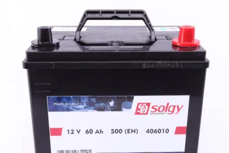 Акумуляторна батарея 60Ah/500A (230x172x222/+R) Азія Solgy 406010