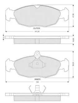 Гальмівні колодки STARLINE BD S024