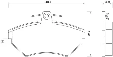 Тормозные колодки STARLINE BD S062