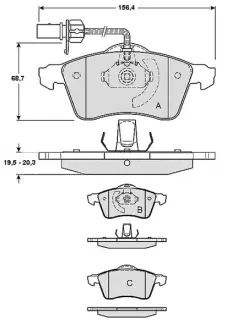 Тормозные колодки STARLINE BD S076