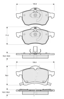 Гальмівні колодки STARLINE BD S081