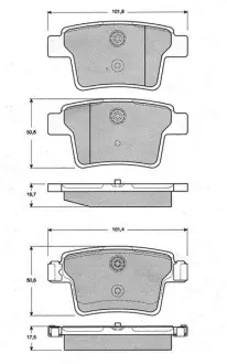 Гальмівні колодки STARLINE BD S142