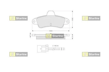 Гальмівні колодки дискові Starline BD S176