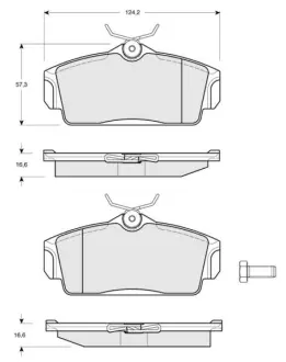 Тормозные колодки STARLINE BD S182