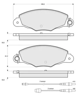 Гальмівні колодки STARLINE BD S198