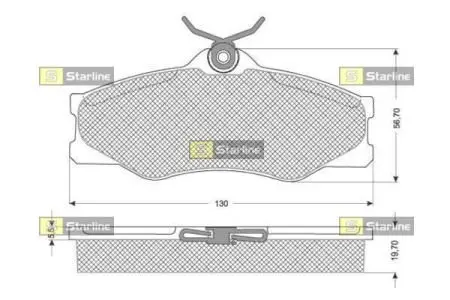 Тормозные колодки STARLINE BD S229