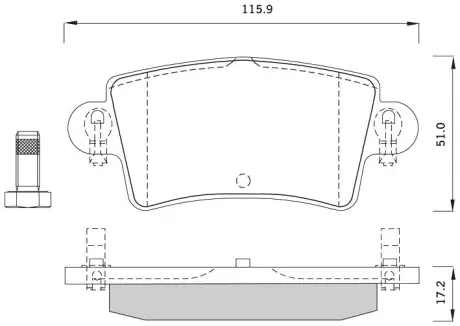 Гальмівні колодки STARLINE BD S251