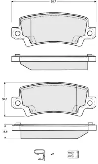 Гальмівні колодки STARLINE BD S327