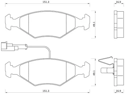 Гальмівні колодки STARLINE BD S336