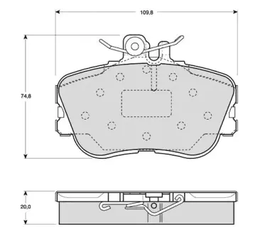 Гальмівні колодки STARLINE BD S818P