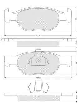 Гальмівні колодки STARLINE BD S823P