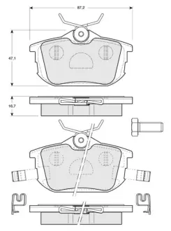 Гальмівні колодки STARLINE BD S830P
