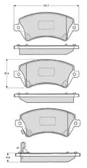 Тормозные колодки STARLINE BD S838P