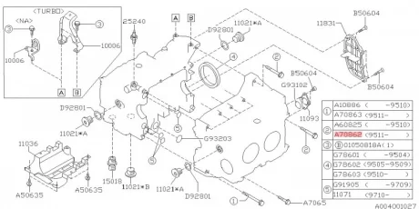 Болт Subaru 800708620