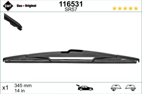 Щітка склоочисника SWF (Valeo) 116531