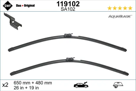 Щітка склоочисника SWF (Valeo) 119102