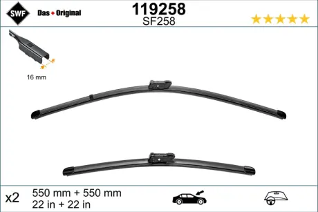 Щітка склоочисника SWF (Valeo) 119258