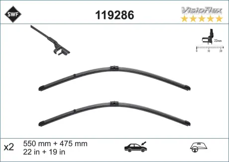 Склоочисник SWF (Valeo) 119286