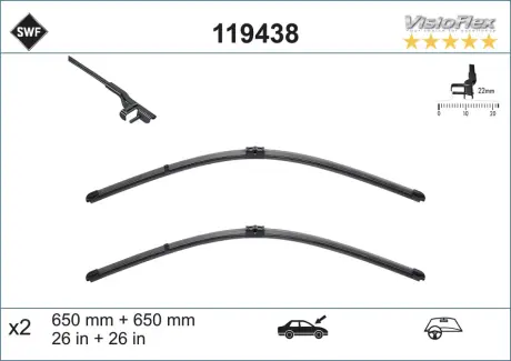 Склоочисник SWF (Valeo) 119438