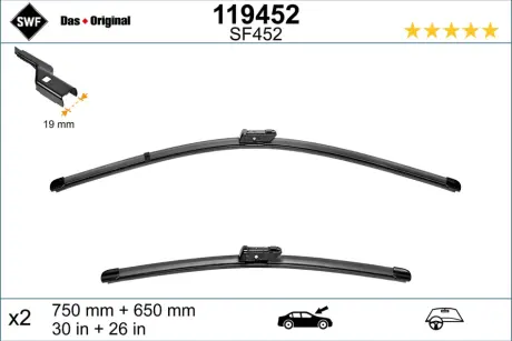 Щітка склоочисника SWF (Valeo) 119452