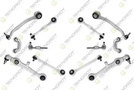 VW К-кт важелів+тяги стаб.+наконечн.(конус 20mm) Passat,Audi A4/A8 1.8/6.0 94- (A-511,A-514/A-515,A-516/A-4517,A-518/A-519,A-520,A-528/A-529 TEKNOROT A-153