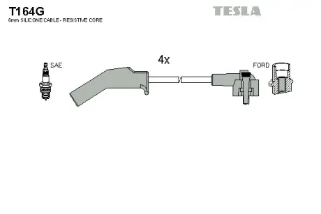 Комплект кабелiв запалювання TESLA T164G