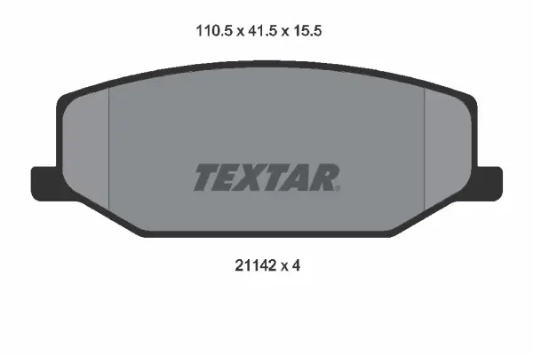 Гальмівні колодки передн, MAZDA AZ OFFROAD SUZUKI JIMNY, LJ80, SAMURAI, SJ410, SJ413, SUPER CARRY 0.7-1.9D 01.80- Textar 2114202 (фото 1)