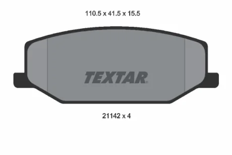 Гальмівні колодки передн, MAZDA AZ OFFROAD SUZUKI JIMNY, LJ80, SAMURAI, SJ410, SJ413, SUPER CARRY 0.7-1.9D 01.80- Textar 2114202