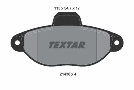 Гальмівні колодки TEXTAR 2143602